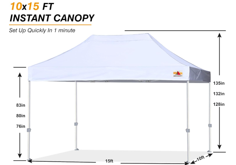 10 ft x 15 ft Pop Up Tent